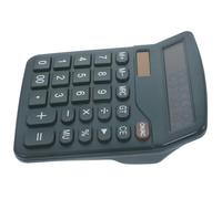 COHEALI Calculadora de Escritorio Pequeña y Ligera con Botones Grandes Pantalla Amplia y Diseño para Oficina y Estudio con Energía Solar y Doble Alimentación Verde Oscuro sin Batería