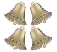 COHEALI Campanas de Granja para Pastoreo 4 Piezas Campanas de Cobre Fuertes para Ovejas y Caballos Antipérdida de Metal Sonido Nítido para Uso en Exteriores