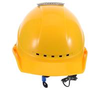 COHEALI Casco de Construcción Amarillo Ventilador USB Integrado, Sistema de Refrigeración en Forma de V, Casco de Seguridad para Obras, Mejoras del Hogar y Actividades al Aire Libre