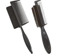 COHEALI Cepillo de Doble Cara para Limpieza de Cabello y Peinado, 2 Piezas Negro, Cerdas de Nailon y Abs, Cepillo Alisador y Cardador, Adecuado para Barba y Uso en Salones de Belleza