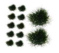 COHEALI Césped Artificial Estático para Modelismo Cúmulo de Arbustos Miniatura DIY Decoración Resistente para Paisajes Maquetas de Tren y Jardines Color Verde Oscuro