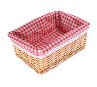 COHEALI Cesta de Mimbre Cesta Tejida Natural con Forro para Almacenamiento Versátil y Diseño Portátil Estilo Simple y Elegante para Baño y Diversas Habitaciones