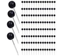 COHEALI Chinchetas de Plástico Negras Pequeñas para Pared 900 Unidades 3 Cajas de 300 Cabeza Redonda 5X11 MM Juego para Mapas Tablones de Corcho y Manualidades