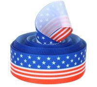 COHEALI Cinta decorativa del Día de la Independencia Americana de 2,2 cm de ancho, rollo de 10 yardas, cinta impresa de transferencia de calor para envolver fiestas para manualidades y embalaje