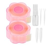 COHEALI Cintas Invisibles para Párpados Dobles de Encaje en Forma de Flor de Ciruelo, Autoadhesivas, 3 Piezas (2 Rollos Luna Creciente 1 Spray 10 Ml), Maquillaje Natural para Ojos,
