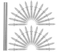 COHEALI Clavo de Doble Punta para Madera Clavos de Doble Cabeza para Rodapiés de Hierro Plata con Funda de Instalación, Alta Resistencia, para Proyectos de Carpintería y Bricolaje