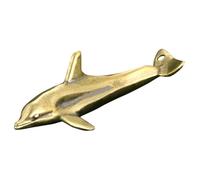 COHEALI Colgante de Llavero de Latón Macizo Diseño Vintage de Delfín, Figura Decorativa Pequeña para Escritorio, Adorno Colgante Decorativo Diy, Amuleto Retro para Manualidades