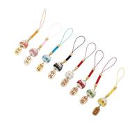COHEALI Colgantes de Gato de Cerámica para Teléfono 8 Piezas Amuletos de Suerte para Llaveros y Mochilas Diseño Encantador para Uso Cotidiano Color Aleatorio