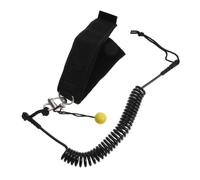COHEALI Correa de Surf en Espiral Cuerda de Seguridad para Tabla de Surf TPU Negra Absorción de Impactos y Longitud Ajustable para Stand-up Paddle Boards y Longboard para Paddleboarding