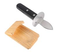 COHEALI Cortador de Ostras Acero Inoxidable con Mango de Plástico y Pinza, Juego 2 Piezas para Abrir Ostras y Mariscos, Herramienta Segura y Cómoda para Cocina y Color Color Aleatorio