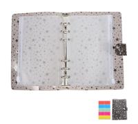 COHEALI Cuaderno de Presupuesto A6 Negro con 9 Bolsillos con Cierre, Carpeta Recargable para Organizar Dinero, Planificador Financiero Multifuncional, Insertos para Carpetas y Etiquetas,