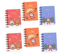 COHEALI Cuadernos de Espiral 6 Piezas Tamaño Pequeño Papel Grueso Resistente sin Sangrado Encuadernación Doble Alambre Antipérdida Papelería para Estudiantes y Suministros de Oficina