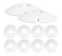 COHEALI Cubierta Decorativa para Tuberías de 22 Mm, Plástico de Color Claro, 10 Piezas, Accesorio de Plomería para Cubrir Agujeros en Lavabos y Radiadores, Tapa de Brida para Baño, Uso