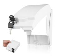 COHEALI Cubierta Protectora para Enchufe Cerradura, Caja Antisalpicaduras de Plástico para Baño y Cocina, Montaje Rápido en Pared