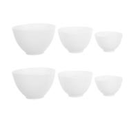 COHEALI Cuencos Faciales para Cuidado Facial y Capilar y Fáciles de Limpiar Set de 6 de Silicona Blancos, Multifuncionales en Casa