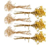 COHEALI Decoración de Mesa Flores Secas Naturales Paniculata 6 Piezas Mini Ramo para Arreglos en Bodas y Sesiones Fotográficas
