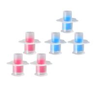 COHEALI Descorazonador de Cupcakes 6 Piezas, Cortador de Agujeros para Masa en Pp, Color Rojo y Azul, Herramienta para Repostería y Decoración de Pasteles, Accesorio Práctico para Hornear