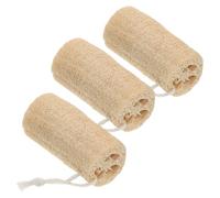 COHEALI Esponjas de Lufa Natural para Ducha y Baño, 3 Unidades, Exfoliante Vegetal para Piel Sensible, Tamaño 12,5 Cm X 6-7 Cm, Color Natural, Esponja de Baño y Fregador Multiuso