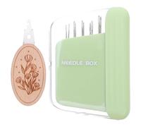 COHEALI Estuche Magnético para Agujas de Coser Portátil con Enhebrador de Madera y Cojín para Alfileres, Ligero y Adecuado para Suministros de Costura en Casa