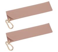 COHEALI Estuche para Bolígrafos de Piel Sintética PU 2 Piezas con Mosquetón, Funda Delgada para Lápices y Bolígrafos, Tamaño 16x3.5 Cm, Rosa, Organizador Portátil para Viaje,