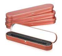 COHEALI Estuche Rígido de Metal para Lápices Estuche para Bolígrafo Estuche para Lápiz Óptico Paquete de 4 Oro Rosa Forro Protector