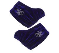 COHEALI Fundas Elásticas para Patines de Hielo Azul Brillo, Talla Mediana, Cubiertas Protectoras para Botas de Patinaje Artístico, Accesorios para Hockey sobre Hielo, para Prácticas