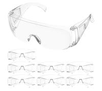 COHEALI Gafas de Seguridad Transparentes PC 30g 8 Unidades Rejilla Protectora Ligeras y Resistentes a Impactos para Trabajo Laboratorio y Uso Laboral Unisex