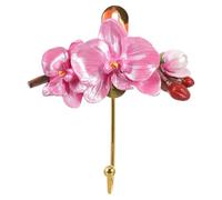 COHEALI Gancho Decorativo de Resina Diseño de Flor en Estilo Europeo para Puerta y Dormitorio, Montaje en Pared, Ahorro de Espacio
