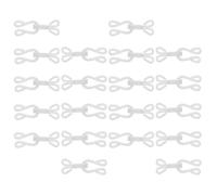 COHEALI Ganchos y Ojales de Metal para Coser 37 Mm, 20 Juegos en Color Claro para Pantalones y Sujetadores, Cierres Invisibles para Reparación de Ropa y Costura Artesanal