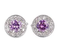 COHEALI Gemelos de Aleación con Incrustaciones de Cristales para Camisa Decoración Elegante para Bodas y Negocios Accesorios Masculinos Prácticos y Clásicos