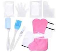 COHEALI Guantes Exfoliantes Piel Cera de Parafina, Accesorios Hidratantes para Manos y Pies, Funda de Algodón Roja para Spa y Cuidado Profesional Hogar y Salón Color Color Aleatorio