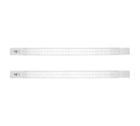 COHEALI Guías para Laminar Arcilla de Acrílico Transparente 4 MM Juego de 2 Tiras Niveladoras para Medir Grosor Regla para Cortar Cerámica y Modelado en Alfarería y Escultura