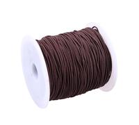 COHEALI Hilo Elástico para Joyería DIY 1 Mm, 100 M en Rollo, Cuerda Elástica Café Oscuro para Pulseras y Collares, Resistente al Desgaste, Suave para Cuentas de Vidrio y Manualidades