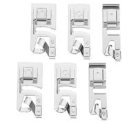 COHEALI Juego de 6 Prensatelas para Máquina de Coser, Kit de Accesorios de Costura Dobladillo Estrecho Enrollado, Piezas de Acero para Bordado de 3 Mm, 4 Mm y 6 Mm, Compatible