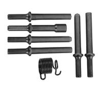 COHEALI Juego de Brocas para Martillo Neumático 7 Piezas Cabezal de Remache Semihueco y Sólido Resorte Antivibración Accesorios para Remachadora Neumática Uso Profesional en Metal y