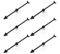 COHEALI Juego de Mesa con Flechas Giratorias y Ventosas, 6 Piezas de Plástico Negro, Fácil Montaje, Adecuado para Fiestas y Dinámicas Escolares