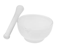 COHEALI Juego de Mortero y Cuenco de Vidrio con Base Antideslizante para Moler, Tazón Resistente para Cocina y Laboratorio con Uso Versátil