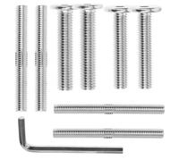 COHEALI Juego de Tornillos para Rascador de Gato de Acero, Pernos Roscados de Doble Extremo 8mm y 10mm Llave Allen Incluida, Accesorios para Postes Rascadores, Fijación Segura y Duradera