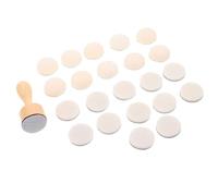 COHEALI Juego Mini Herramientas para Mezclar Tinta con Almohadillas de Espuma Redondas y Planas, Kit Aplicador para Scrapbooking y Manualidades, Recambios Incluidos, Color Madera Natural