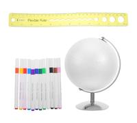 COHEALI Kit de Globo Terráqueo para Manualidades con Soporte de Hierro, Pintura Creativa y Materiales para Aula y Hogar, Adecuado para Adultos y Adolescentes