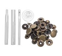 COHEALI Kit de Herramientas para Broches de Presión de Cobre 15 MM con Broches para Chaquetas Lona y Cuero Juego de Reparación para Bolsos y Ropa Instalación Precisa y Uso