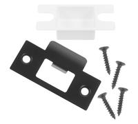 COHEALI Kit de Placa Guía de Pestillo Metálica para Puertas Interiores de Madera, Placa de Refuerzo de 1-5/8 Pulgadas Acabado Negro, Incluye Tornillos y Caja de Montaje