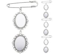 COHEALI Kit para Crear Pins DIY 4 Dijes de Aleación de Zinc, Bases Ovaladas para Crear Recuerdos Personalizados en Reuniones y Citas