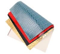 COHEALI Láminas de Sintético Patrón de 30x20 Cm, 4 Piezas para Manualidades de Bricolaje, Tejido de Piel Sintética Adecuado para Bolsos, Carteras y Trabajos Artesanales