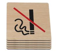 COHEALI Letreros de Madera Prohibido Fumar 5 Unidades para Restaurantes Oficinas y Centros Comerciales Señal Antitabaco de Mesa Hecha a Mano Decoración Rústica y Advertencia Clara para