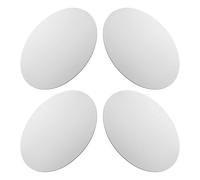 COHEALI Lienzo Redondo para Pintar 40 Cm Blanco, 4 Unidades, Lienzo Estirado para Pintura al Óleo y Acrílico, Material de Artista Duradero, Adecuado para Principiantes y Estudio Artístico