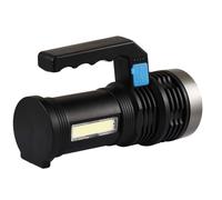 COHEALI Linterna USB Recargable de Mano Negra, Foco LED Superbrillante, Antorcha Multifuncional para Exteriores, Camping, Senderismo y Emergencia, Linterna Potente y Resistente