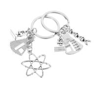 COHEALI Llaveros Científicos de Aleación de Zinc Símbolos Químicos y Moléculas, 2 Unidades Decorativas para Colgar en Bolsas o Llaves, Ideales para Graduaciones y Uso Varios estilos