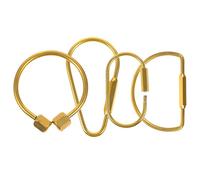 COHEALI Llaveros de Latón Puro 4 Piezas Forma U, D, Gota y Circular, Anillos de Conexión Resistentes para Llaves, Anillas Portátiles para Manualidades y Accesorios de Organización