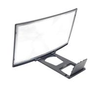 COHEALI Lupa Curva para Móvil 12 Pulgadas Negra, Ampliador de Pantalla 3D sin Batería, Soporte Práctico y Duradero para Teléfonos Inteligentes, Adecuado para Ver Películas y Videos